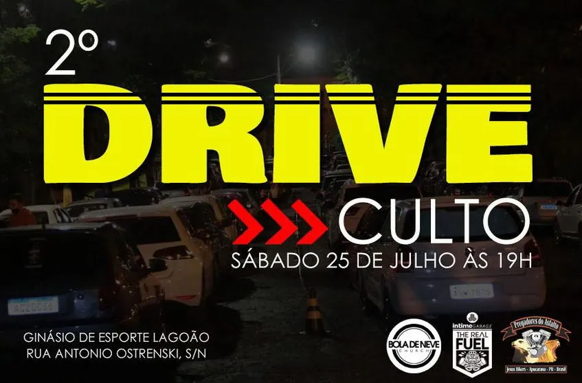 'Drive Culto'  será realizado em Apucarana