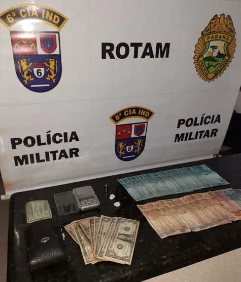 ROTAM prende suspeito com várias denúncias de tráfico de drogas, em Ivaiporã