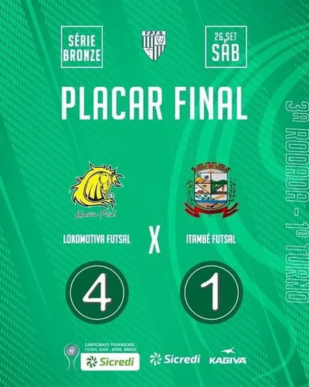 Lokomotiva Futsal vence jogo válido pela terceira rodada