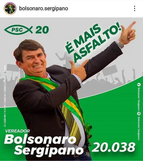 Candidato a vereador 'parecido' com o presidente Bolsonaro viraliza nas redes sociais