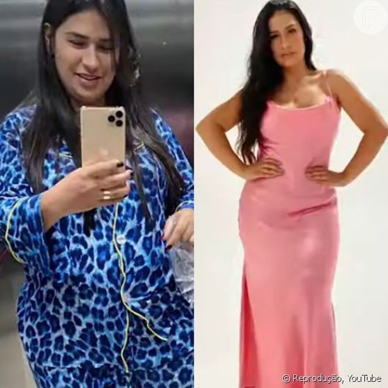 Simone, irmã de Simaria, perde 25 kg e mostra antes e depois