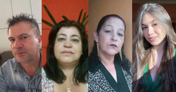  Moacir Tavel, Rosalina Ferreira, Edina Batista e Jhuli Nocera morreram no local do acidente 