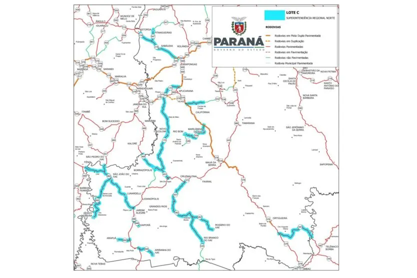  Governo prepara investimento em 922 km de rodovias de três regiões do Paraná  - 