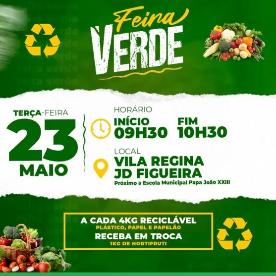 Feira Verde marca presença na Vila Regina nesta terça-feira