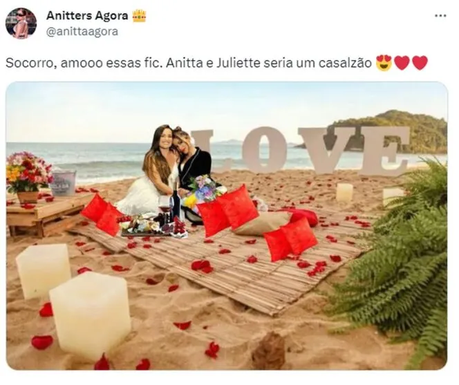 Anitta comenta após descobrir boato de namoro entre ela e Juliette