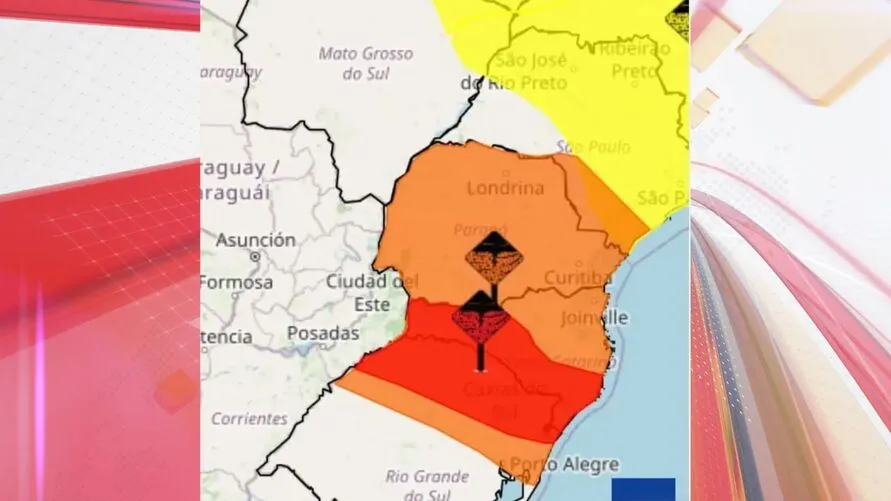 Paraná enfrenta alerta laranja de tempestades com ventos de 100 km/h