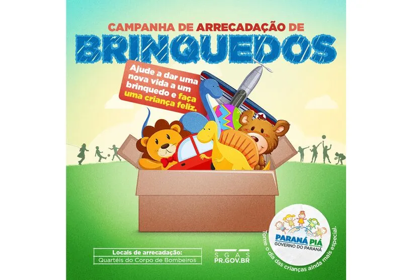 Paraná lança campanha de arrecadação de brinquedos; saiba como doar