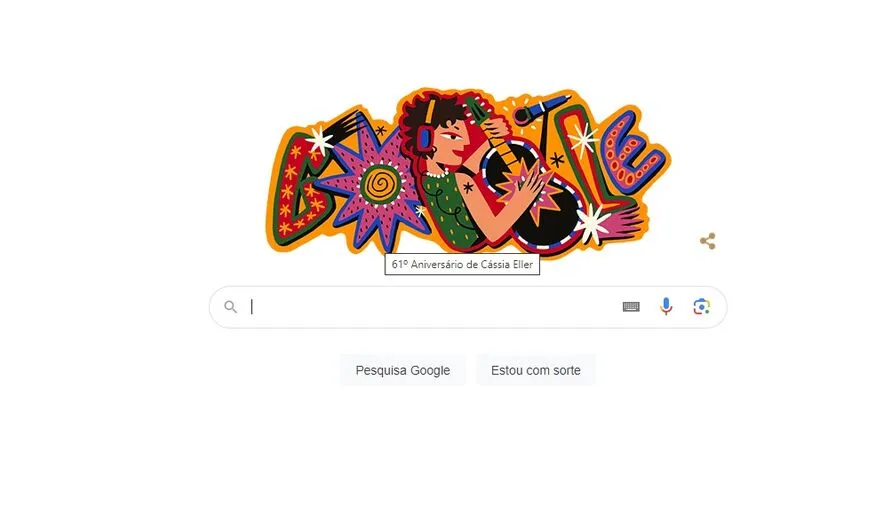  Arte na página de busca do Google celebra cantora brasileira 
