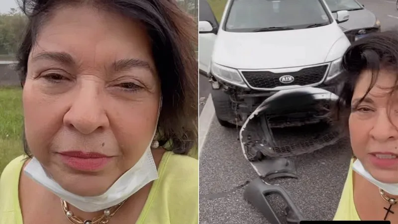 Cantora Roberta Miranda sofre acidente de carro; confira os detalhes