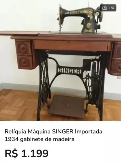  Máquina de costura singer 
