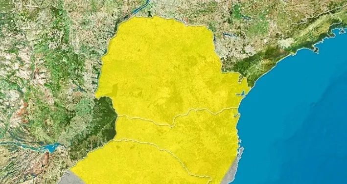 Paraná está sob alerta amarelo com risco de temporais e vendavais