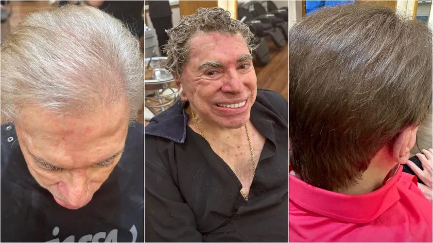 Silvio Santos faz rara aparição e renova visual em seu cabelereiro