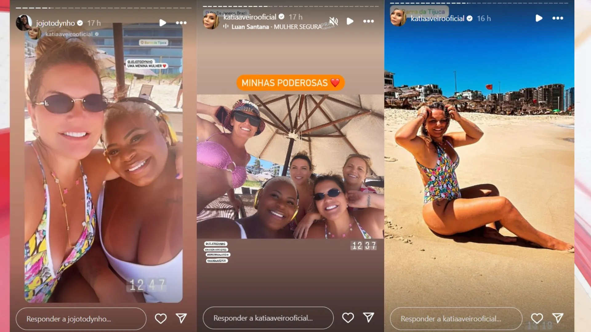 Irmã de Cristiano Ronaldo curte dia de praia com Jojo Todynho; veja