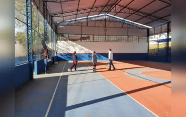 Escola no Jardim Alvorada é contemplada com melhorias na quadra esportiva