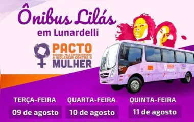 Lunardelli recebe ônibus lilás com diversos atendimentos para mulheres