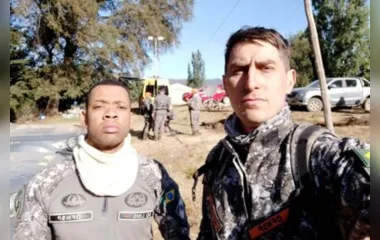 Equipe paranaense que integra a Força Nacional no combate aos incêndios no Chile
