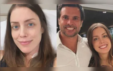 Fabiana Justus celebra visita do marido no hospital: "Melhor parte"