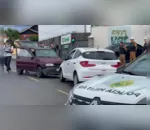 Bandidos estavam em um Fiat Uno e colidiram frontalmente contra o carro das vítimas