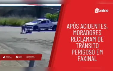 Após acidentes, moradores reclamam de trânsito perigoso em Faxinal