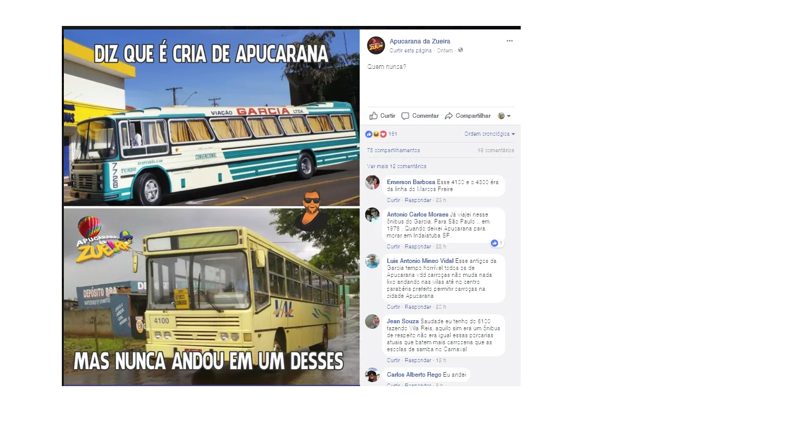 Lembranças de Apucarana inspiram internautas e geram memes na web