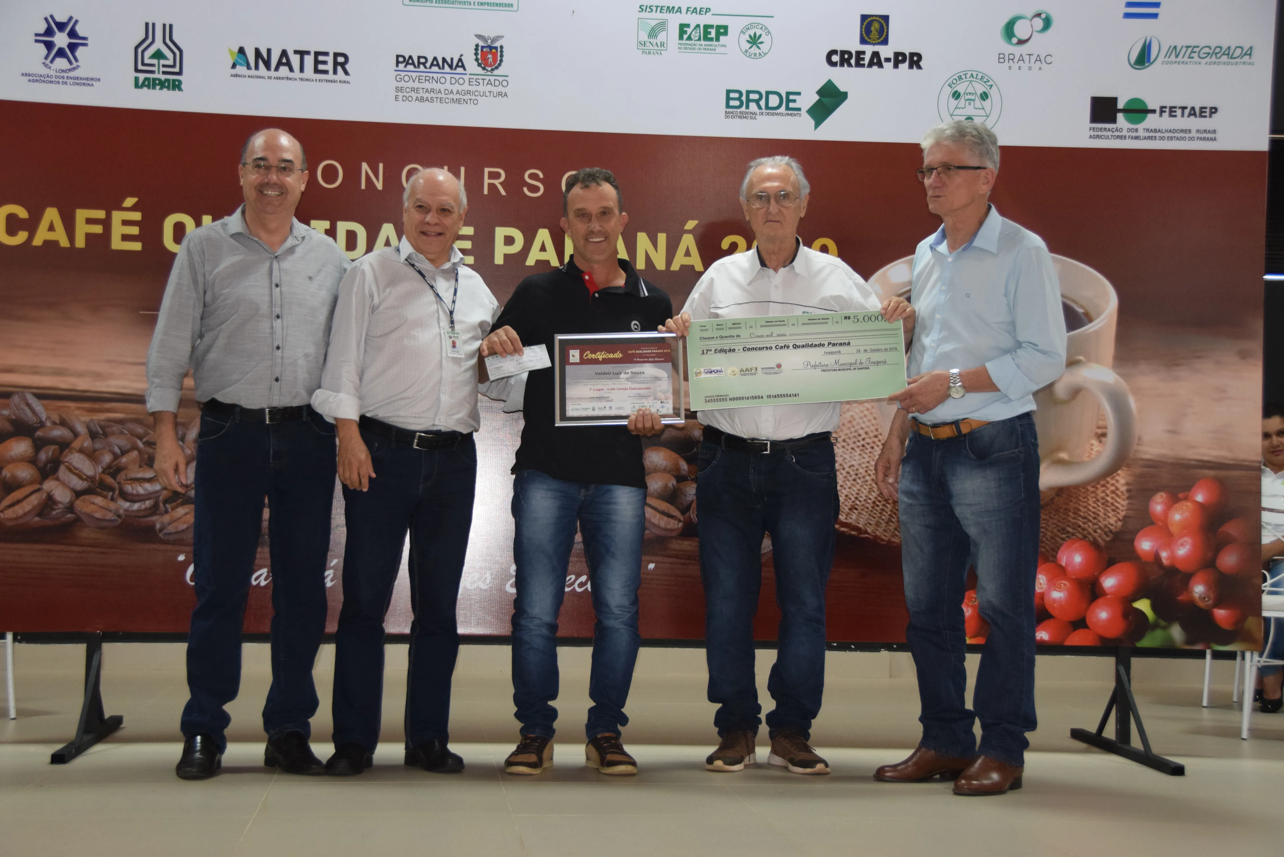 Cafés de Tomazina e Joaquim Távora são campeões do 17º Concurso de Qualidade Paraná
