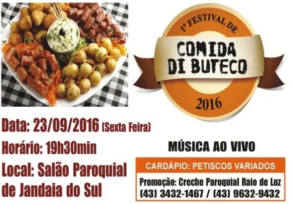 Jandaia do Sul realiza primeira edição do festival Comida di Buteco