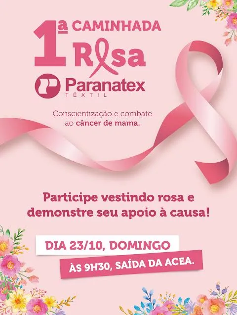  Paranatex promove 1ª Caminhada Rosa em Apucarana