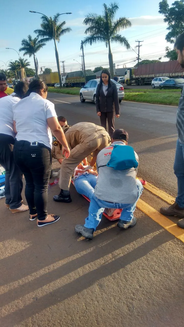 Mulher sofre ferimentos graves ao ser atropelada em Arapongas