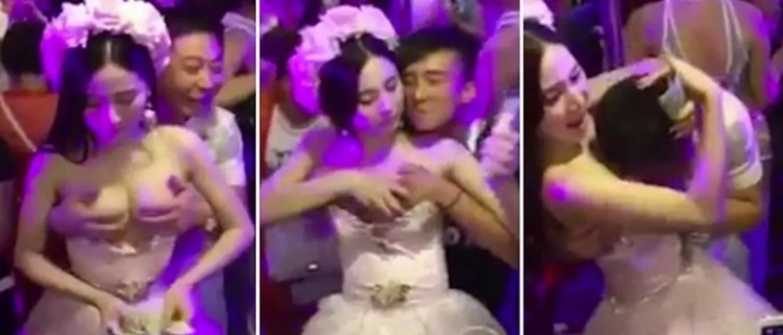 Convidados pagam para tocar seios da noiva em festa de casamento na China