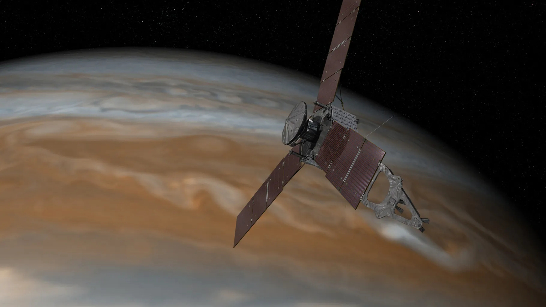 NASA divulga imagem de Júpiter que revela mancha misteriosa no planeta gigante