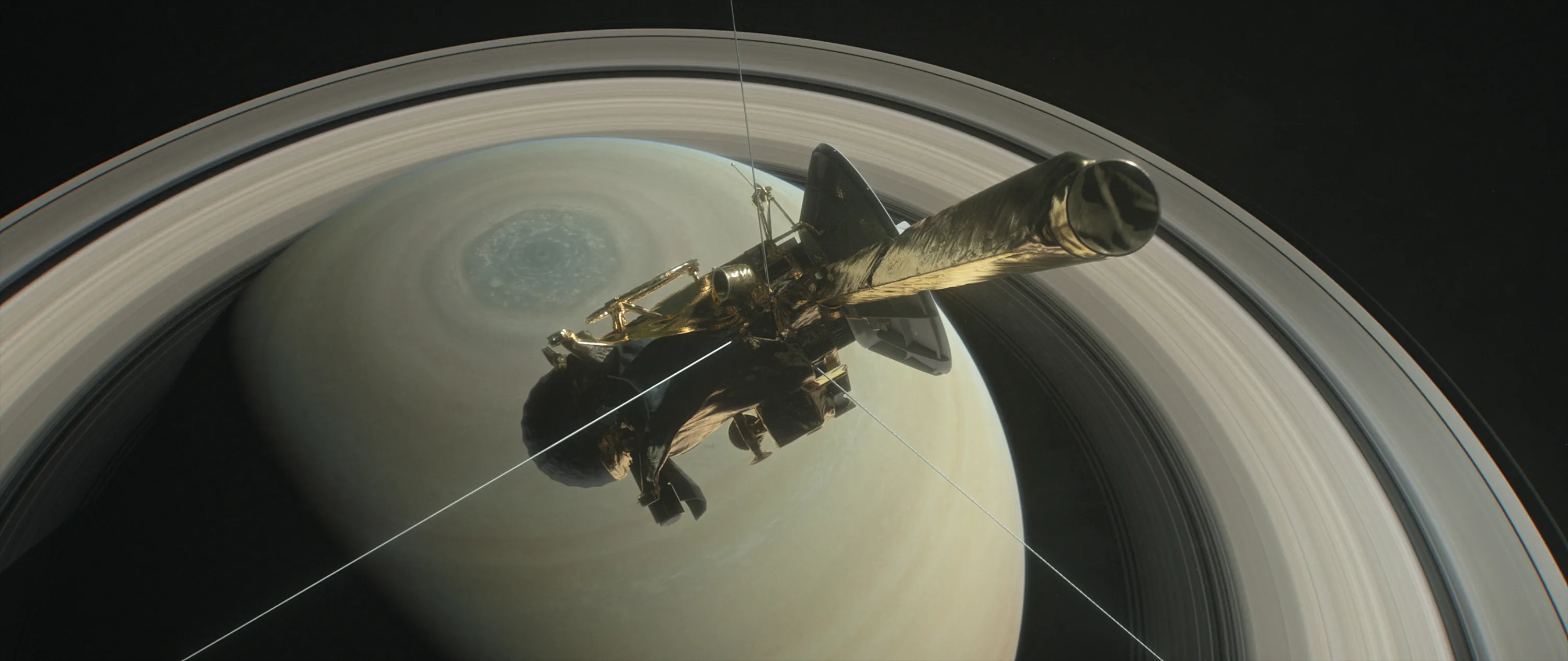 Sonda Cassini 'mergulha' nos aneis de Saturno; veja vídeo