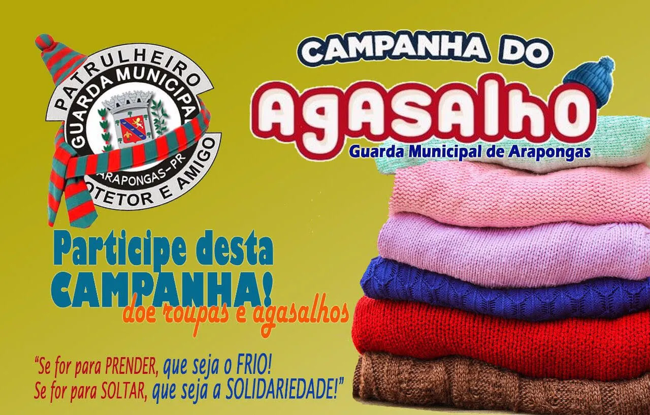 Guarda Municipal arrecada roupas e cobertores para doação