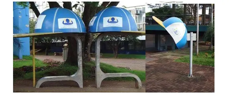 Capital Nacional do Boné exibe réplicas gigantes do acessório em pontos públicos