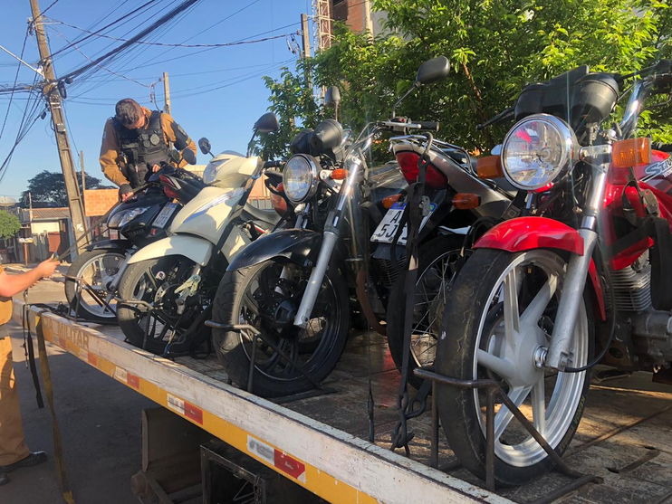 Sete motos são apreendidas em operação no Distrito Pirapó