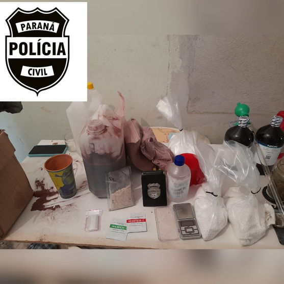 Polícia Civil de Apucarana fecha laboratório de drogas