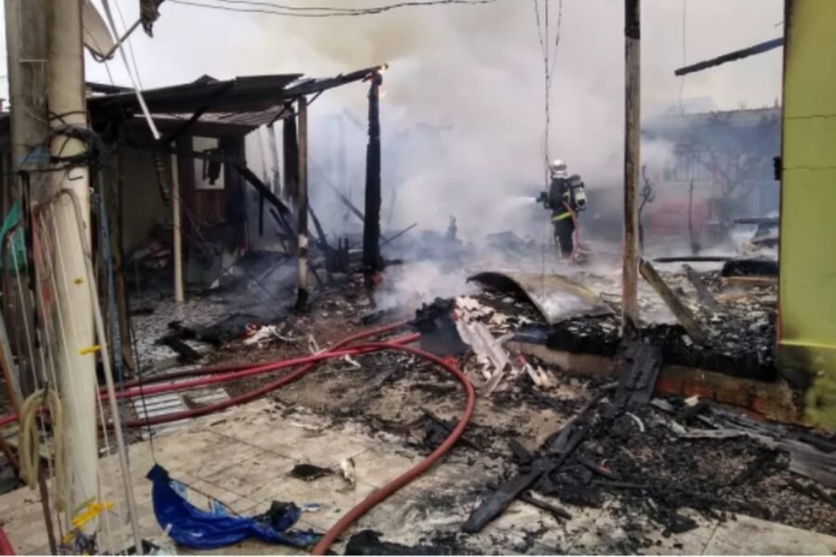 Mulher morre durante incêndio em Piraquara e outras 4 ficaram feridas