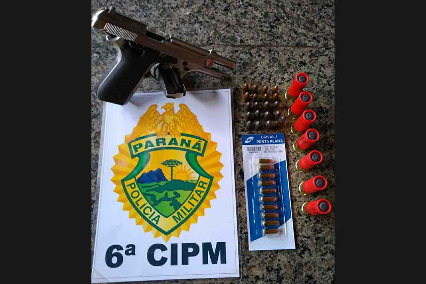 PM apreende arma e munições em Ivaiporã, um homem foi preso