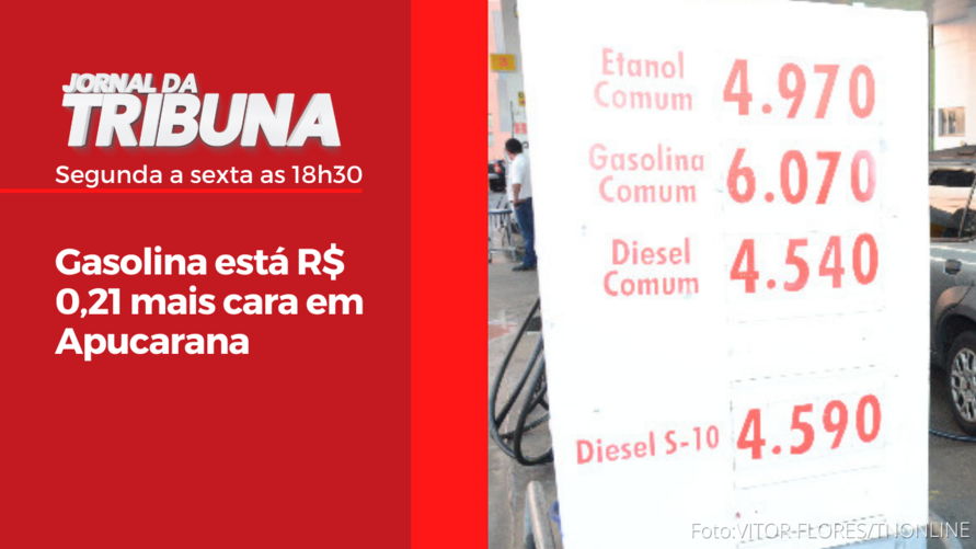 Gasolina está R$ 0,21 mais cara em Apucarana