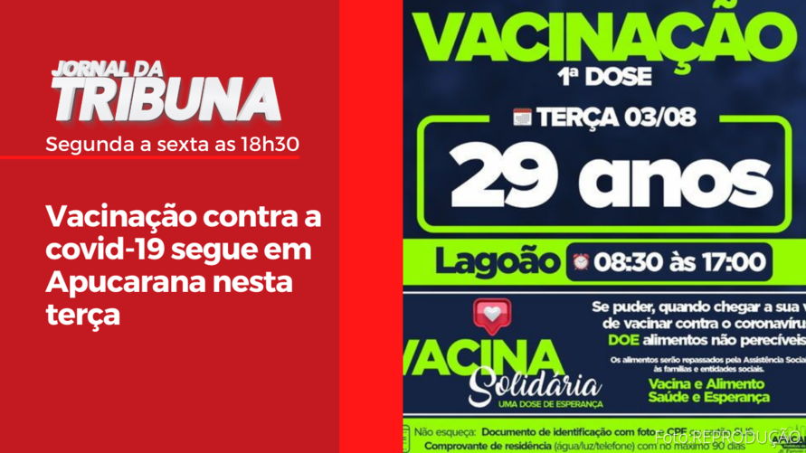 Vacinação contra a covid-19 segue em Apucarana nesta terça