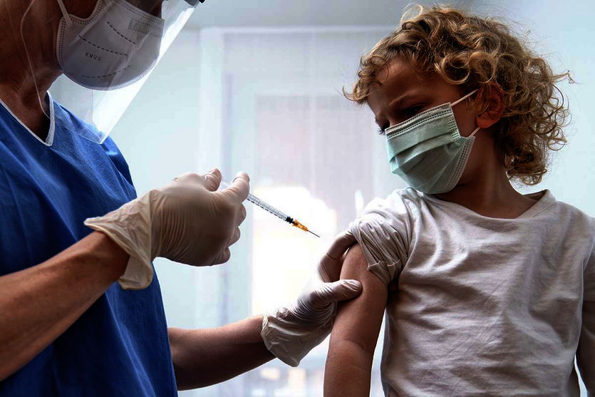 As crianças com 7 e 6 anos serão vacinadas a partir de segunda-feira