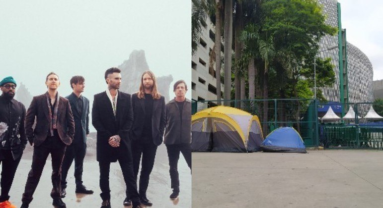 Fãs do Maroon 5 acampam em portão do Allianz Parque
