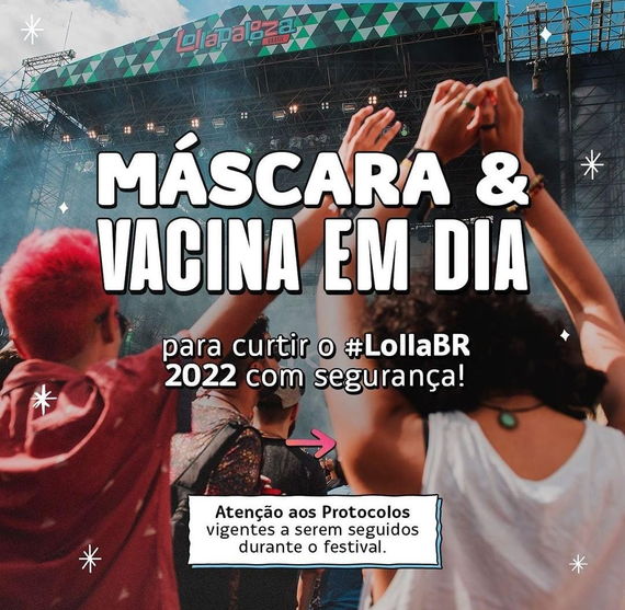 Lollapalooza vai exigir máscaras e comprovante de vacinação