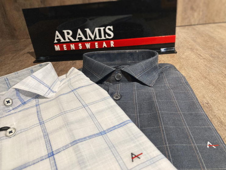 Camisa Escura Slim Aramis  - Esporte fino 100% algodão