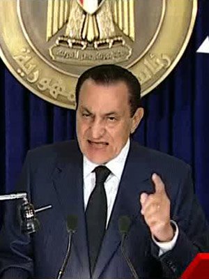 Presidente Hosni Mubarak, em pronunciamento oficial nesta terça-feira
