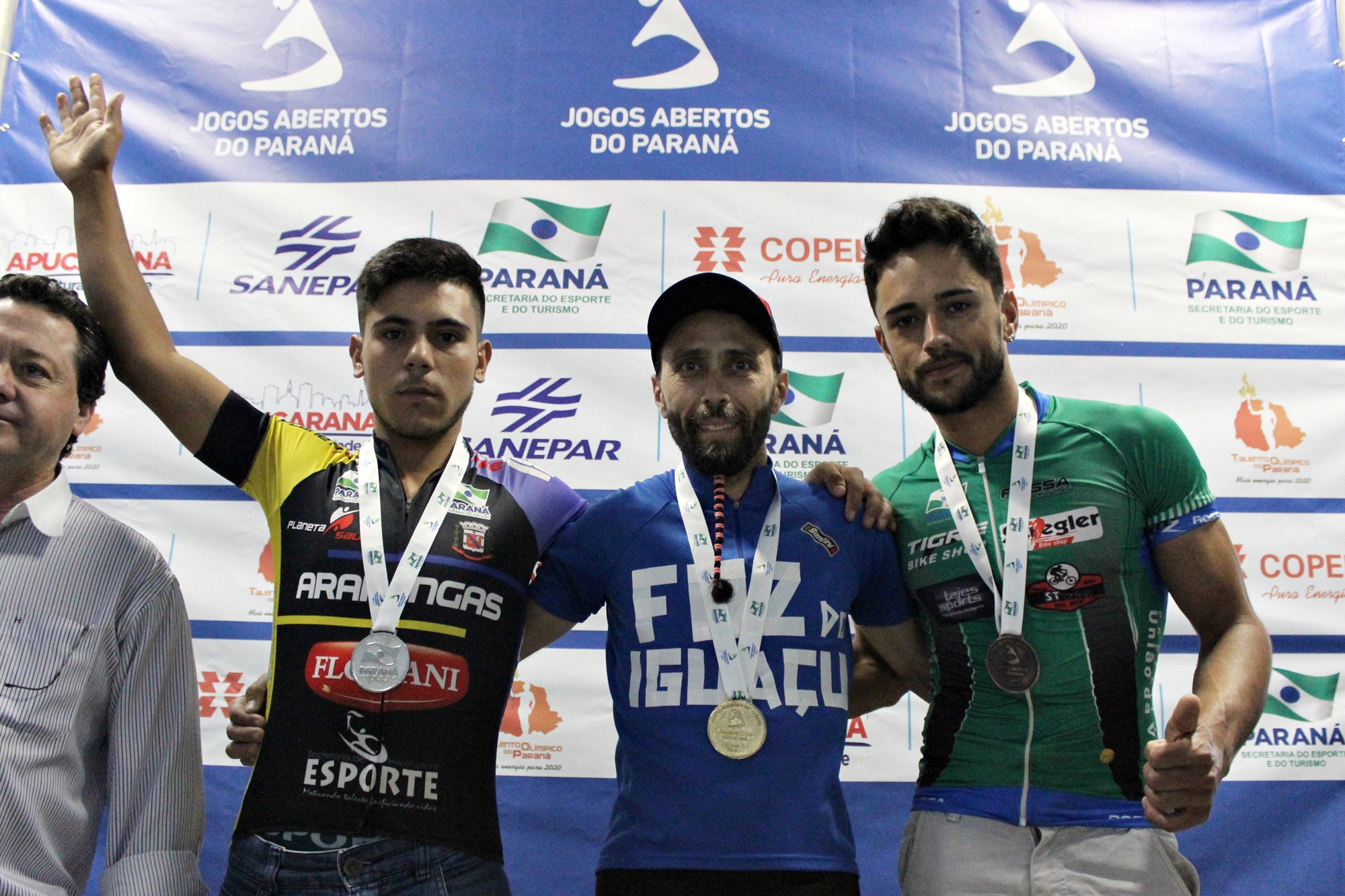 Cristian, Leandro e Edgar, os melhores do Mountain Bike na fase final A dos JAP´s - Foto: SEED