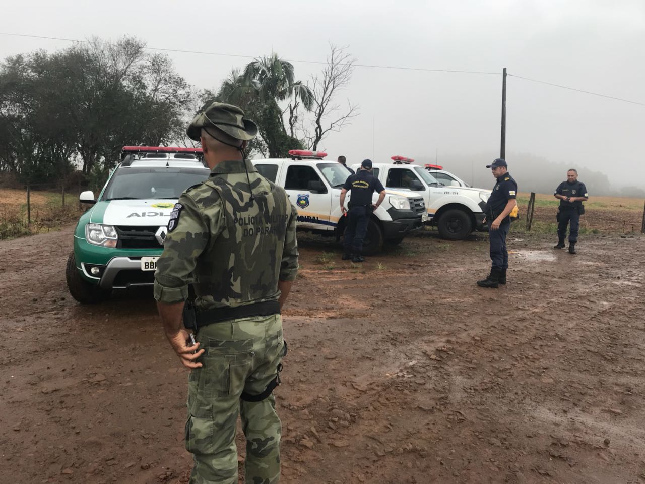 Arrastão na zona rural de Apucarana mobiliza equipes Patrulha Rural, ​Força Verde e GM - Foto: Divulgação - PM