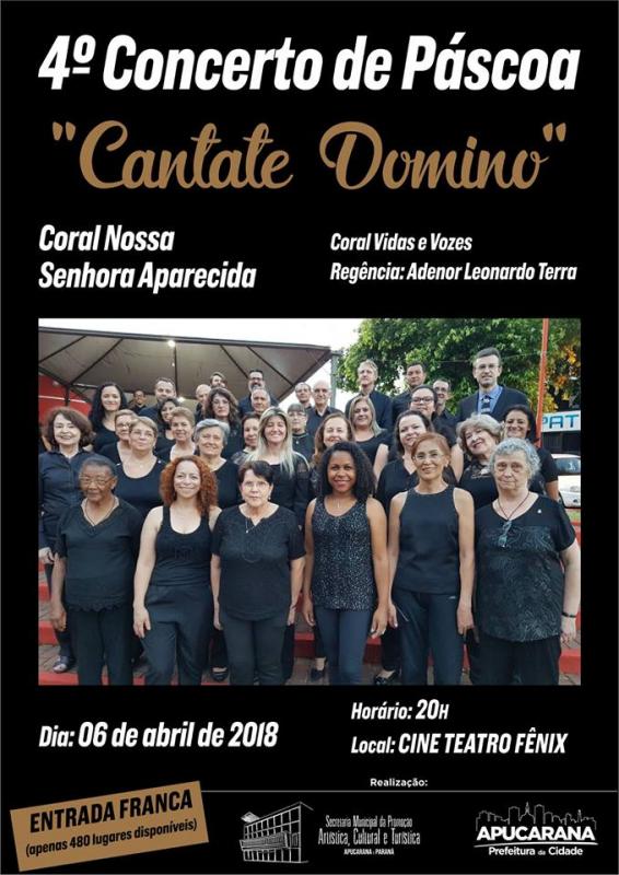 Cine Fênix recebe concerto “Cantate Domino” - Foto - Divulgação