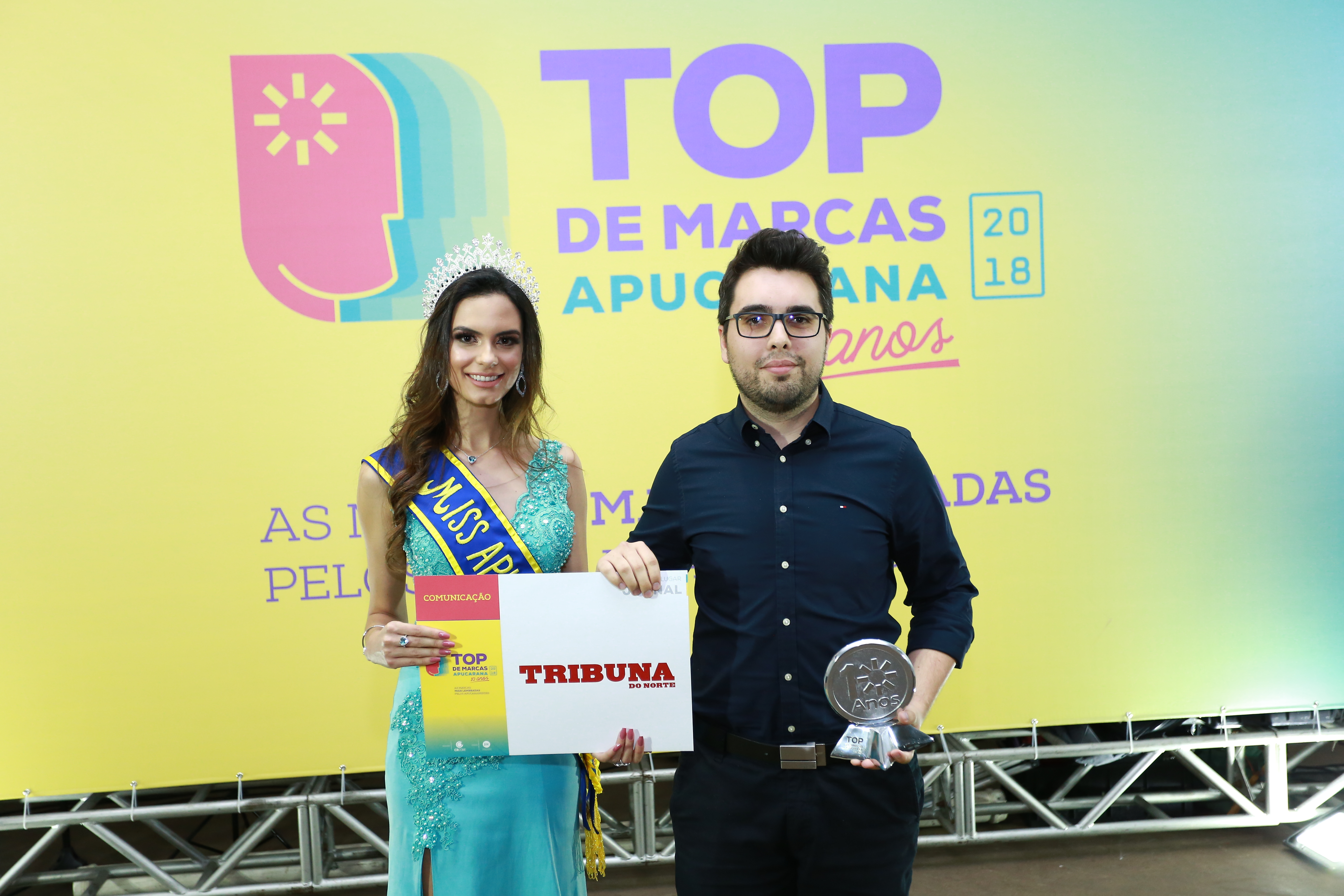 Gustavo Marçal de Oliveira recebeu o prêmio Top de Marcas e representou o jornal Tribuna do Norte e o site TN Online (Foto Nikkon Digital)