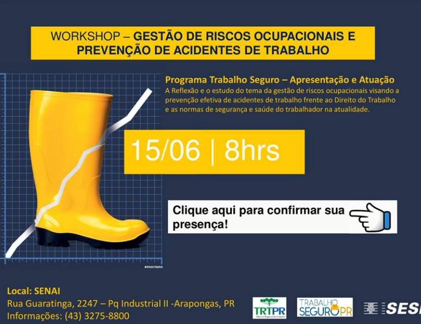 Workshop discute prevenção de acidentes de trabalho