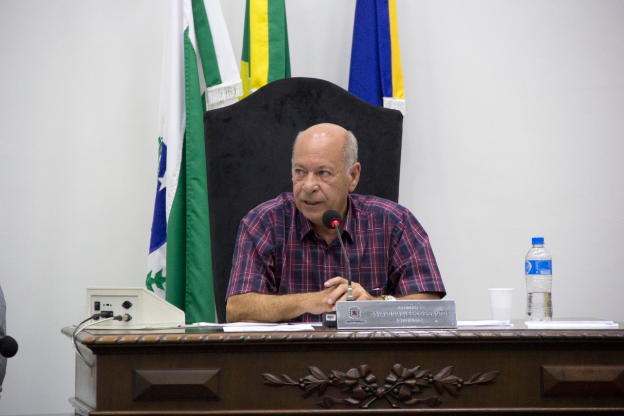 Vereador Osvaldinho, presidente: nada a temer